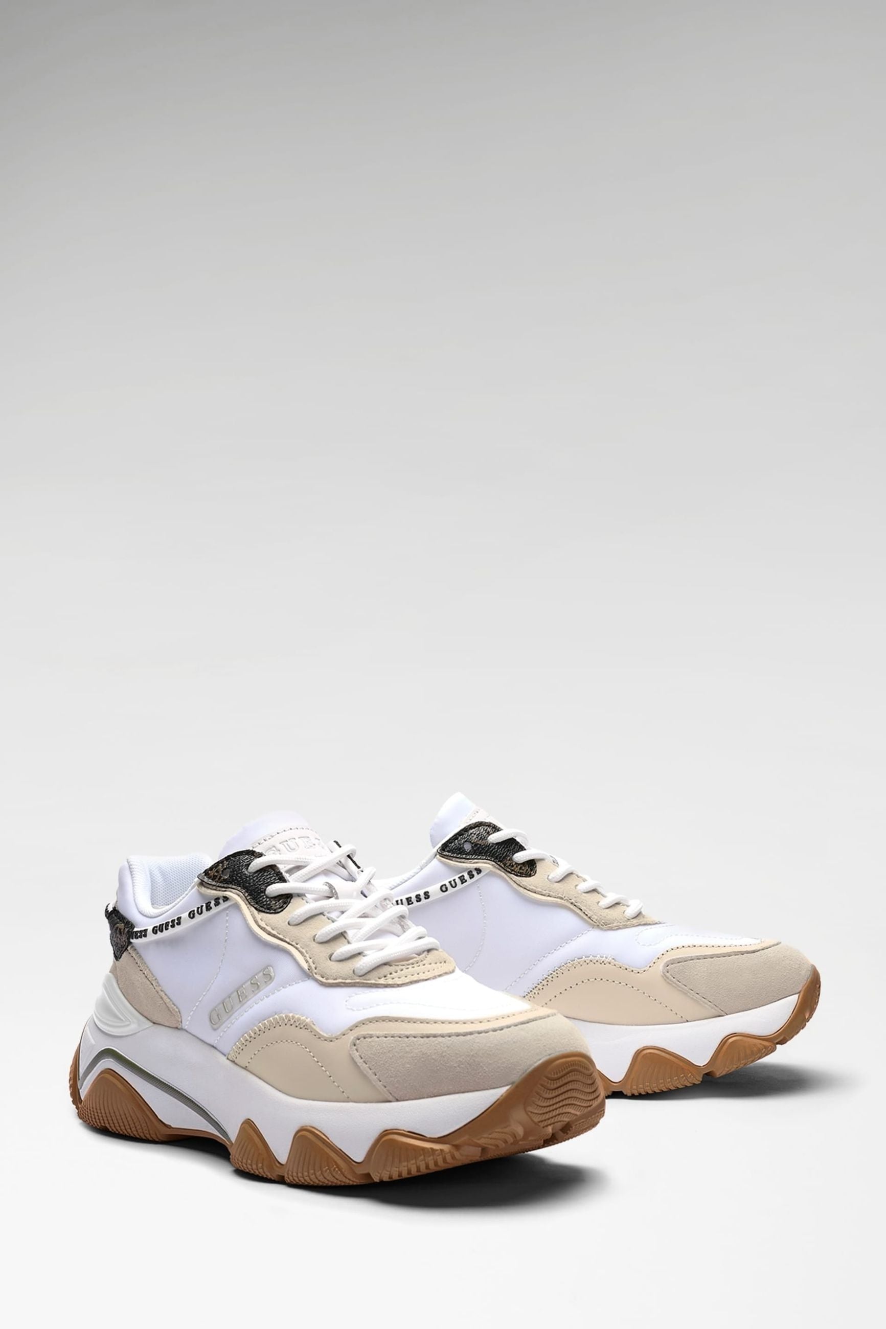 Guess Sneakers Runner Micola Misto Pelle Bianco