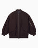 Armani Exchange Bomber Crossover in Twill con Logo Posteriore a Rilievo Marrone