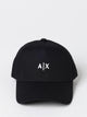 Armani Exchange Cappello con Visiera e Logo Ricamato Nero
