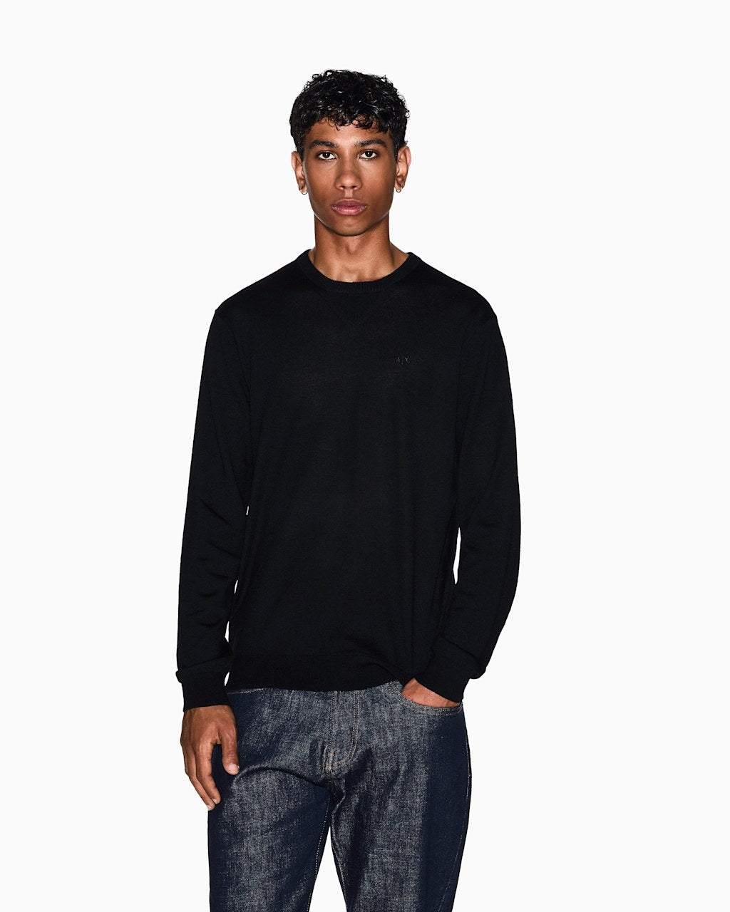 Armani Exchange Pullover Girocollo in Lana Merino