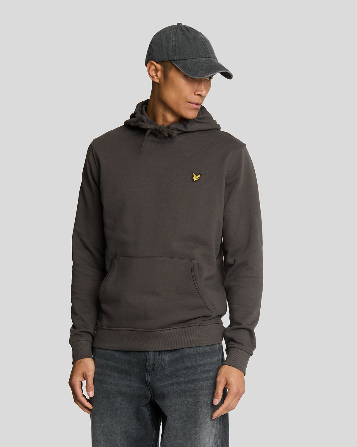Lyle Scott Felpa Cappuccio di Cotone con Ritorno
Grigio