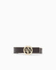 Armani Exchange Cintura Reversibile con Fibbia Rotonda Logata