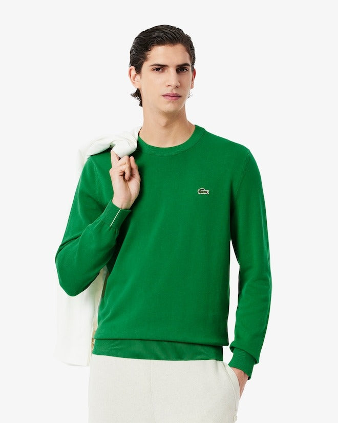 Lacoste Pullover Girocollo Monocromatico in Cotone