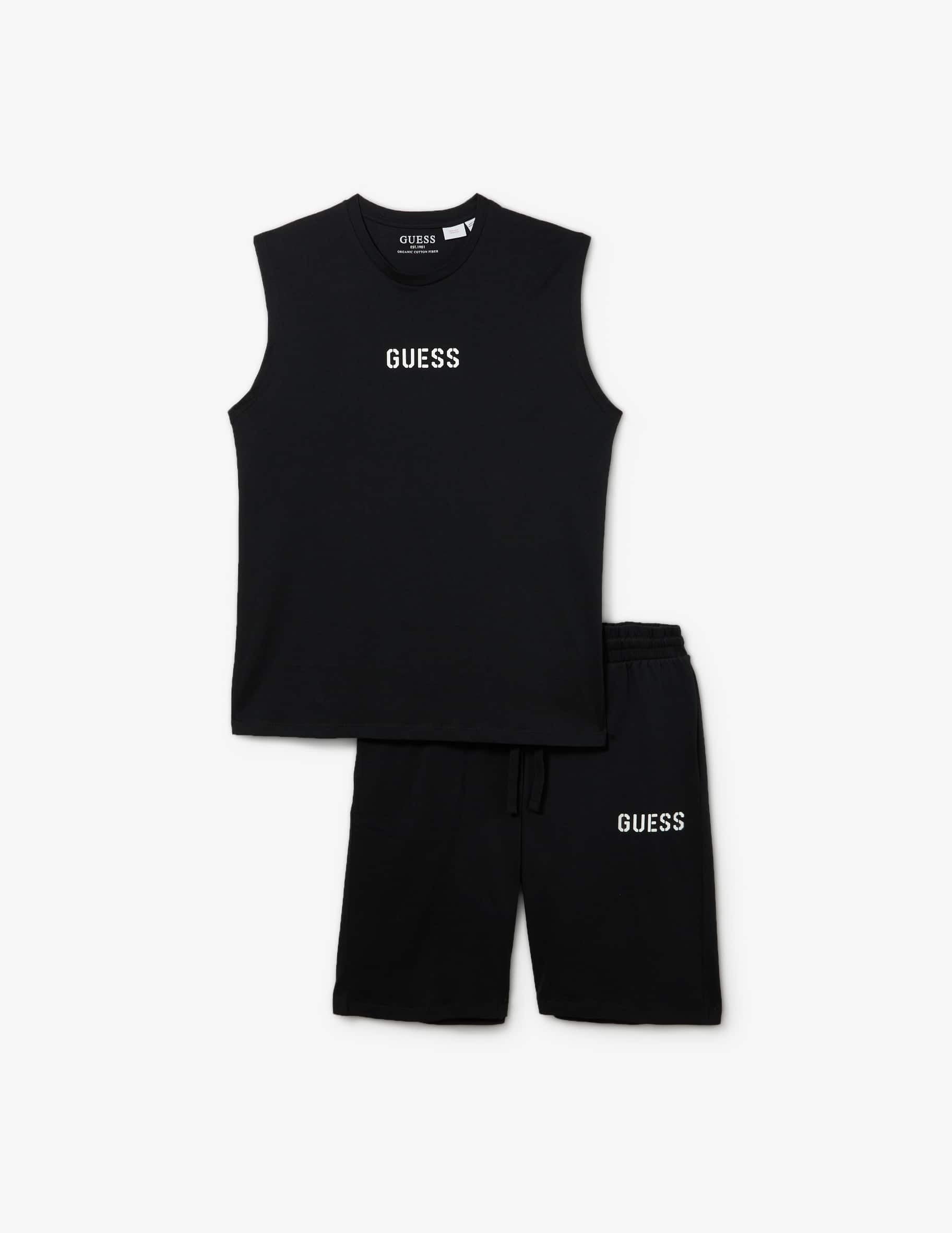 Guess Pigiama Canotta e Shorts Malcolm
Nero