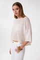 Gaelle Paris Maglia con Spalla Scesa Beige