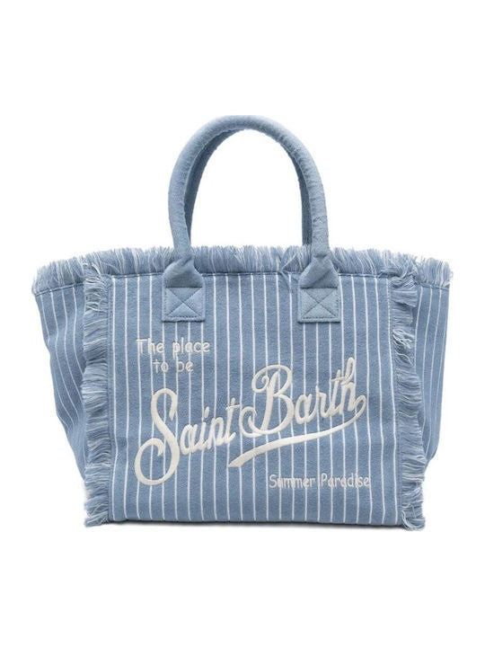 MC2 SAINT BARTH Borsa Vanity Sponge Regular in Tessuto Righe Effetto Spugna