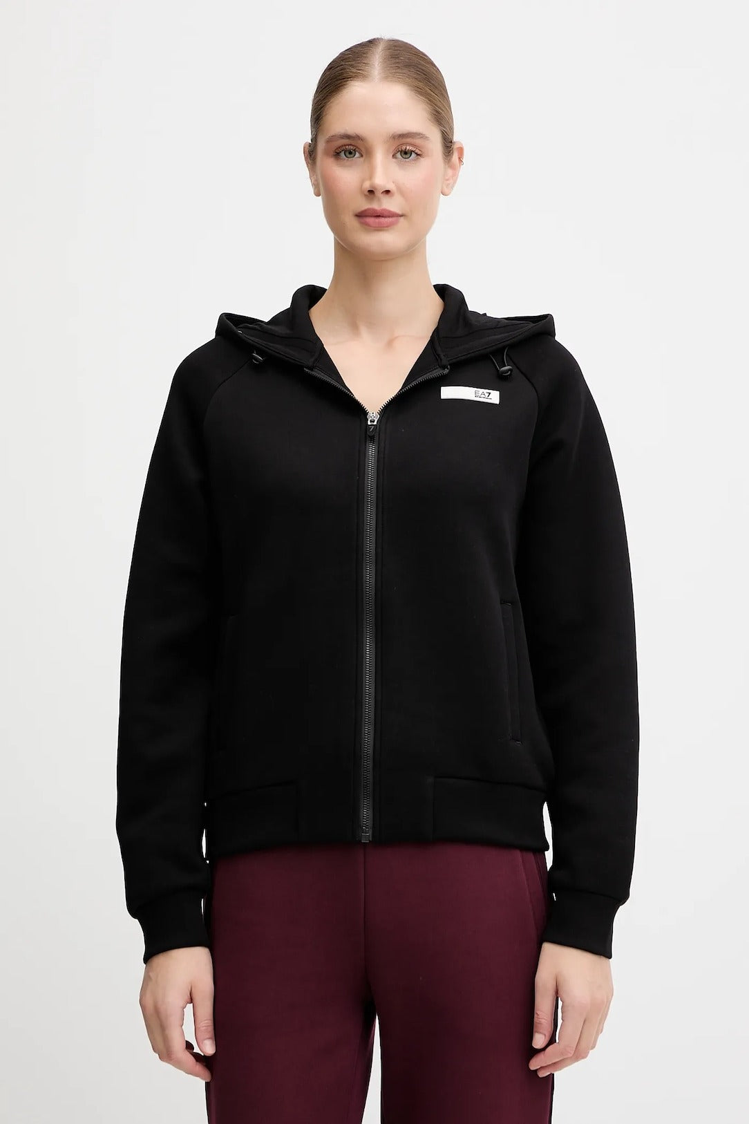 Armani EA7 Felpa con Cerniera Bordeaux