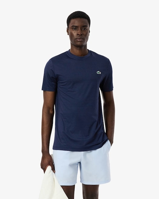 Lacoste T-shirt Tennis Ultra Dry Elasticizzata in Jacquard