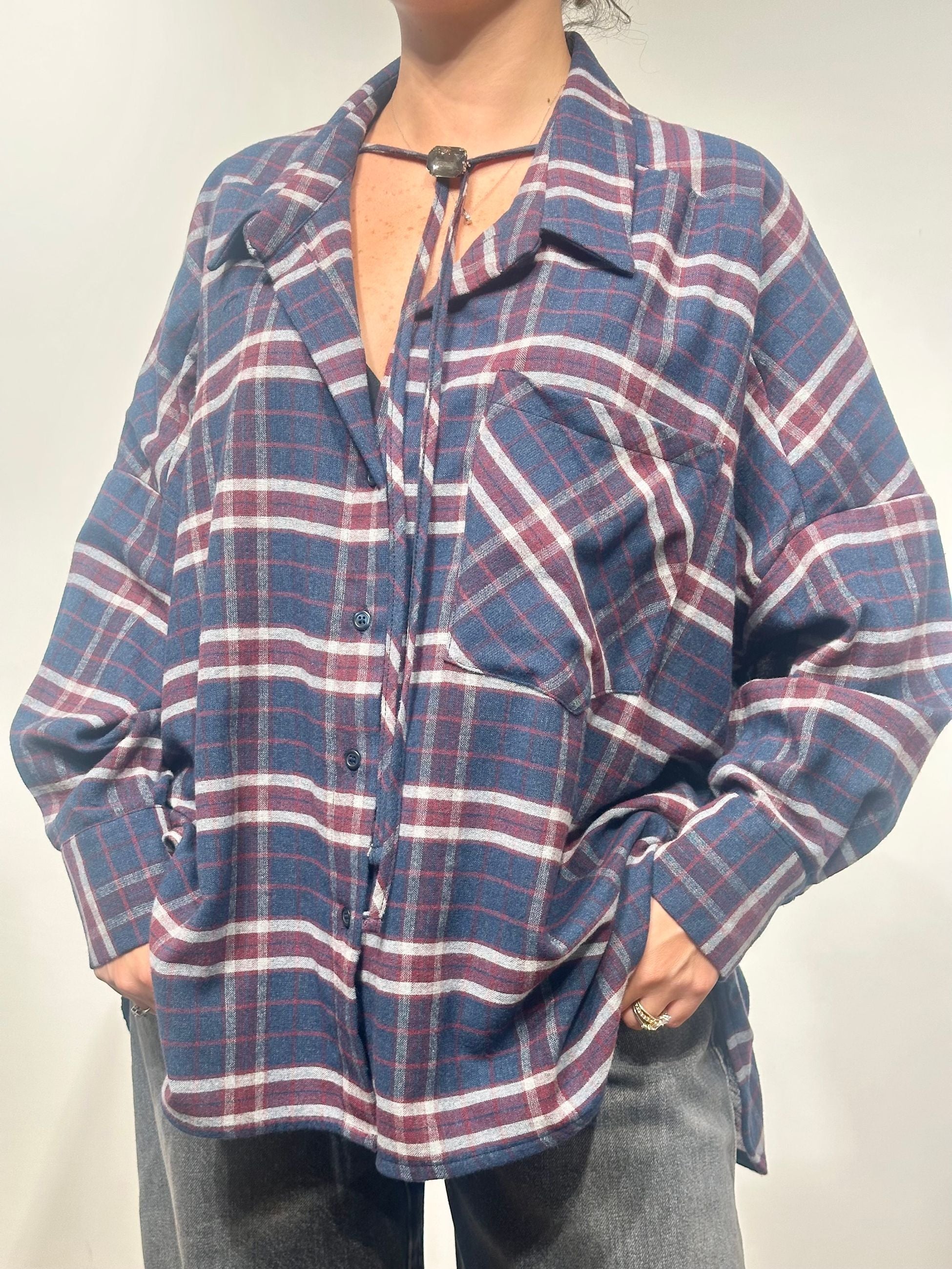 Dixie Camicia Scozzese Blù