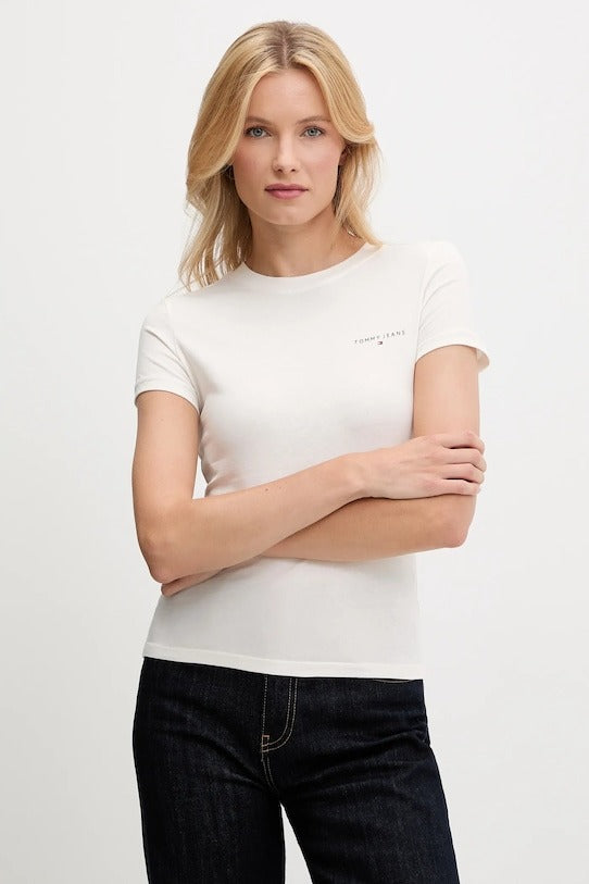 Tommy Jeans T-Shirt in Cotone Tinta Unita