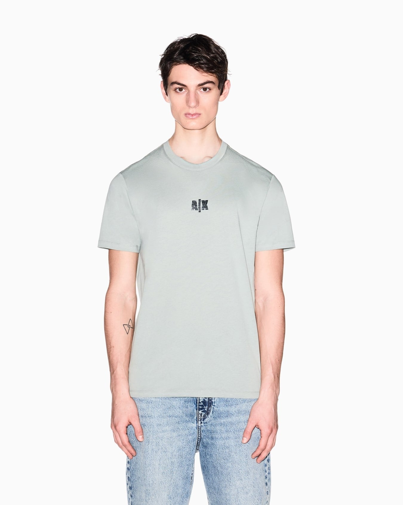 Armani Exchange T-shirt Slim Fit in Cotone
Verde
