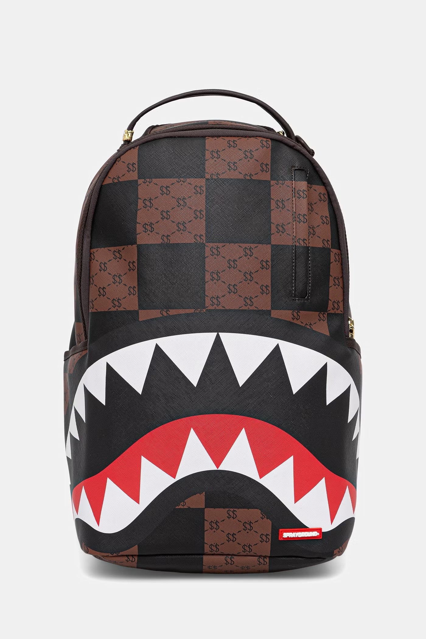Sprayground Zaino in ecopelle Enlarged Check Paris Marrone