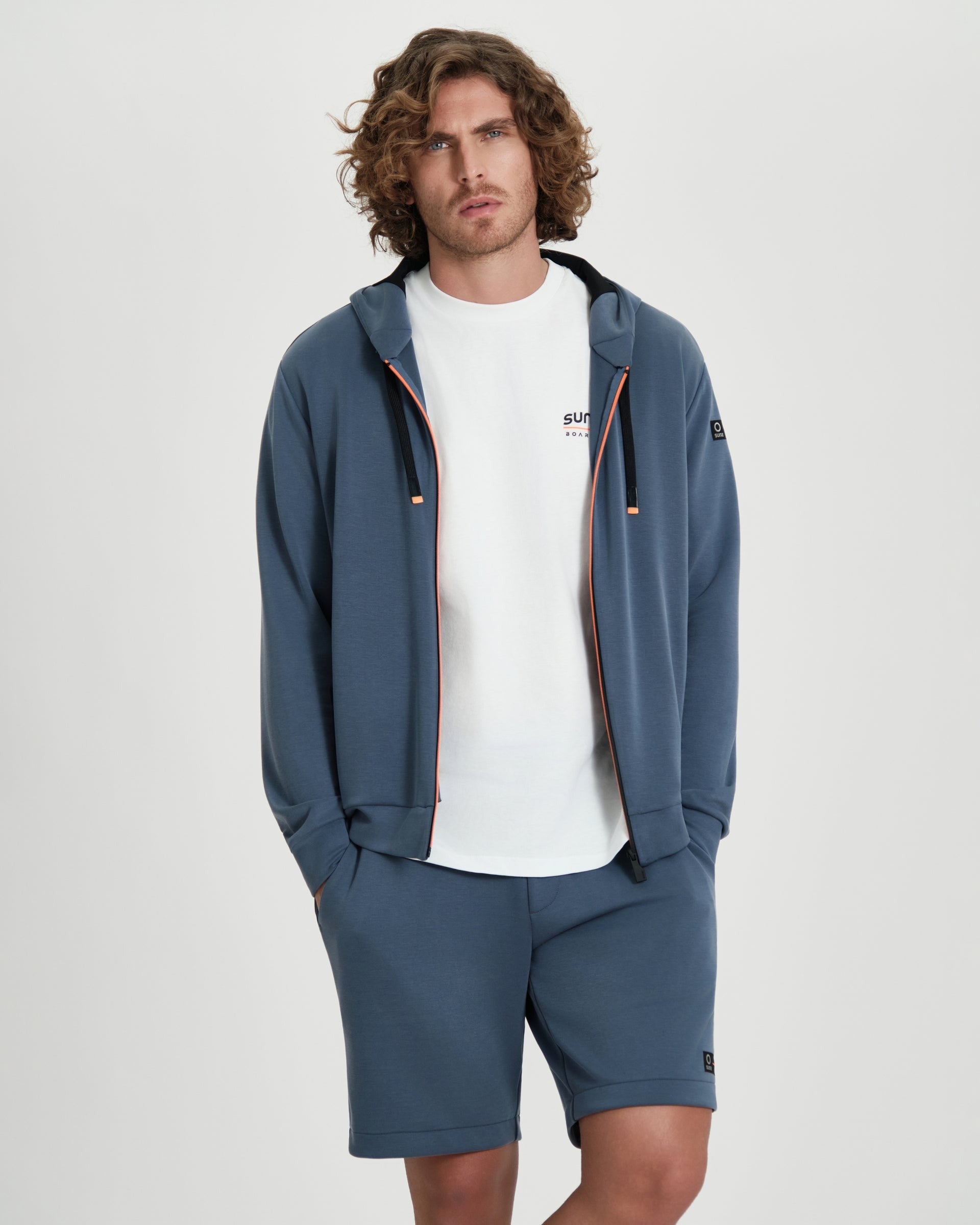 Suns Felpa Boards Marzio Lux con Cerniera e Cappuccio