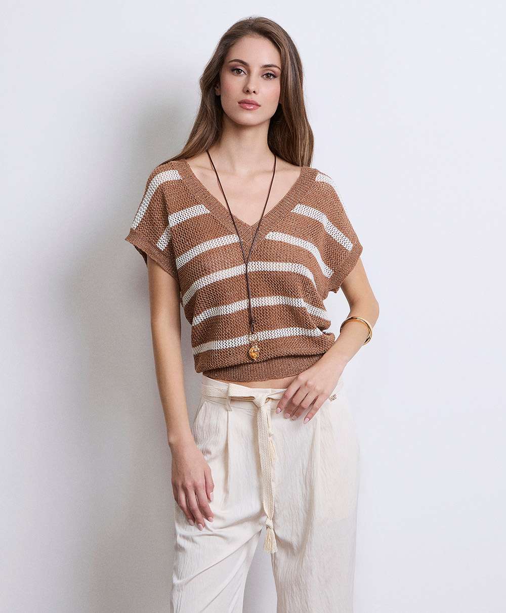 MARKUP Gilet in Viscosa con Scollo V
Marrone Beige