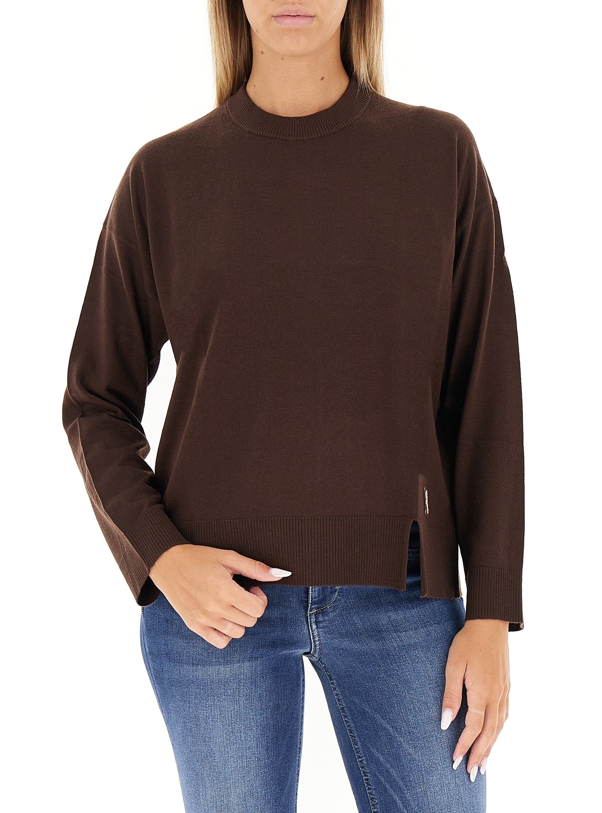 Liu Jo Maglia in Misto Lana con Patch Logo