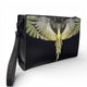 Marcelo Burlon Pochette County of Milan con Grafica "Wings" e Logo Nero/Giallo