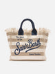 MC2 SAINT BARTH Borsa Vanity  in Canvas a Righe Orizzontali Beige