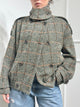 Kontatto Bomber Oversize in Misto Lana a Quadri