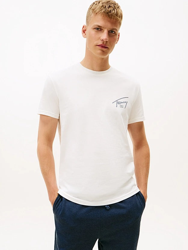 Tommy Jeans T-shirt  Signature con Logo sul Retro