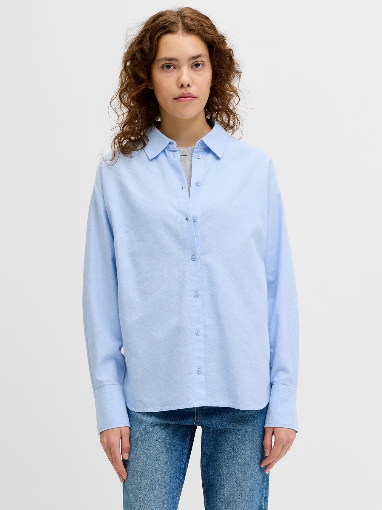 JJXX Camicia in cotone Jxlea 
Azzurra