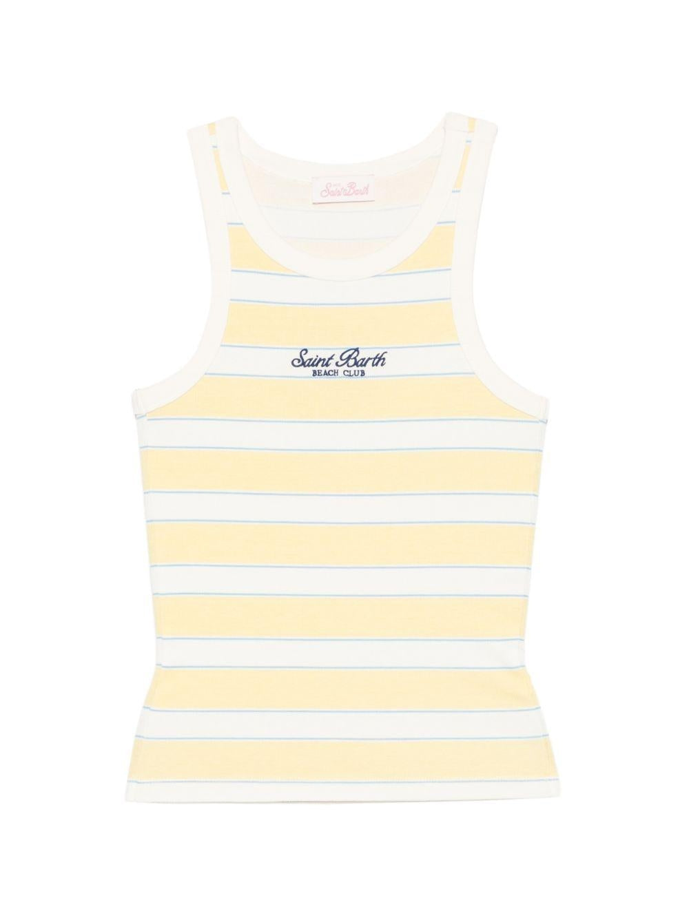Saint Barth Canotta a Righe Giallo