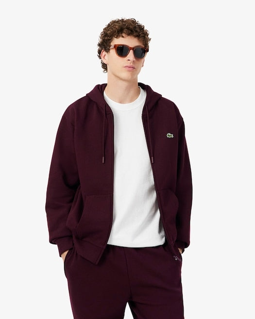 LACOSTE Felpa con Cappuccio in Tessuto Felpato