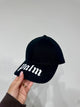 Palm Angels Cappello da Baseball con Maxi Logo Gotico sulla Visiera Nero