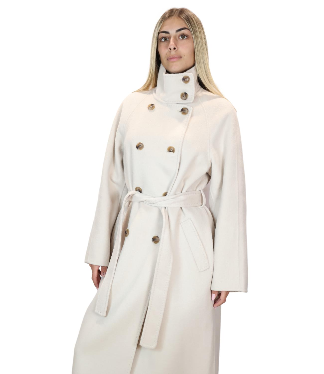 Vicolo Cappotto Lungo con Collo Alto e Cintura