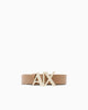 Armani Exchange Cintura in Pelle con Fibbia Logo in Metallo