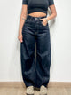 Haveone Jeans Barbara Balloon Sfrangiato Blù