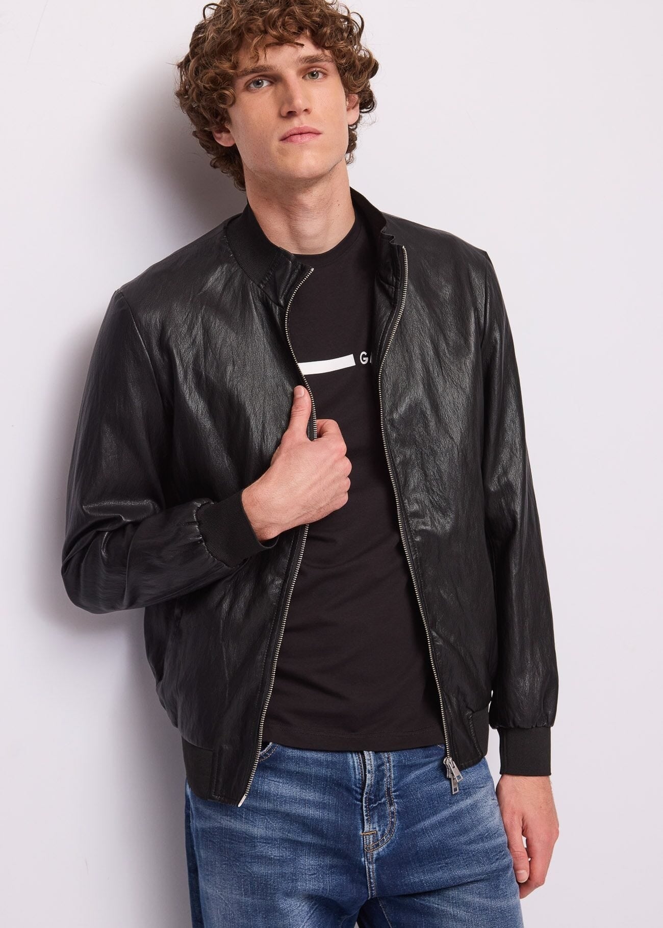 Gaudi Jeans Giubbotto in Similpelle Nero