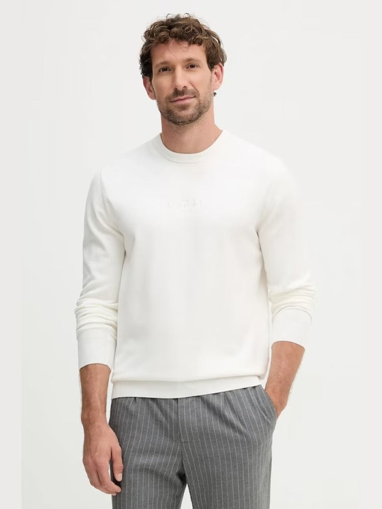 Guess Maglia Hervey con Micro Logo Lettring Frontale