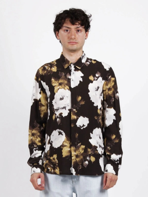 Berna Camicia in Cotone Mrrone Bianco