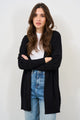 MAKRUP Cardigan Senza Bottoni Nero