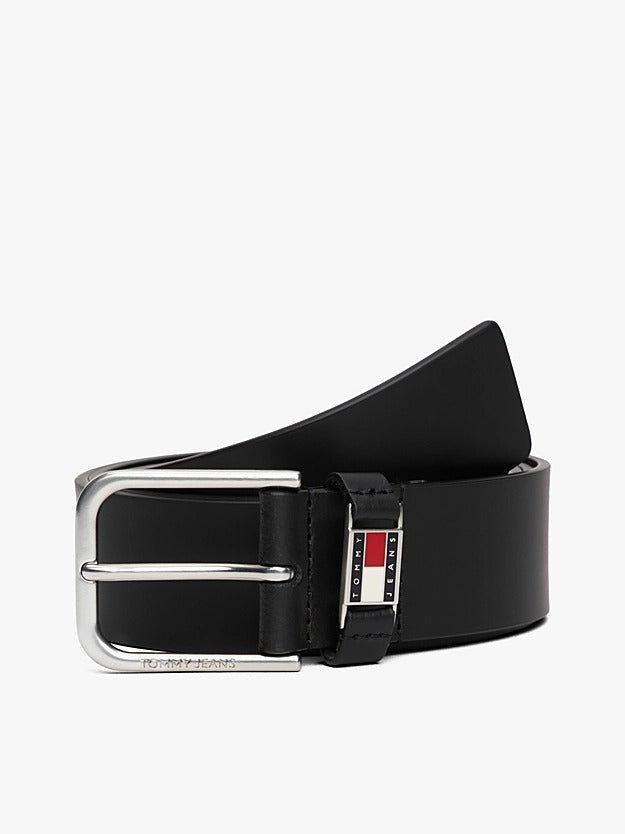Tommy Hilfiger Jeans Cintura Scanton in Pelle con Fibbia Quadrata
Nero