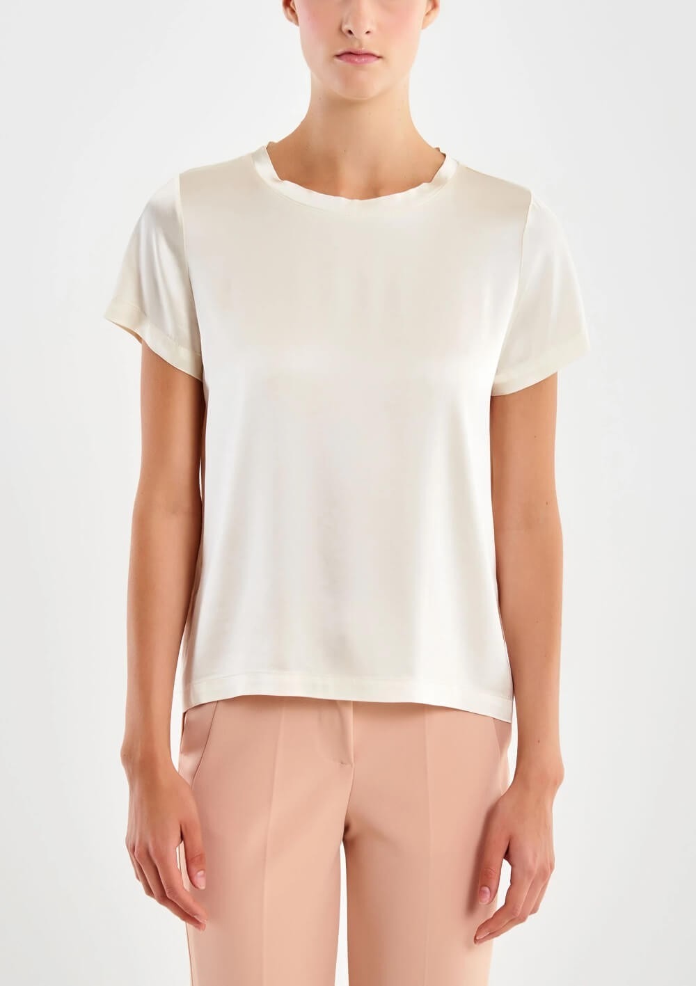 Vicolo Blusa Satin Elasticizzata Mezza Manica