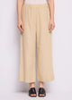 Gaudi Jeans Pantaloni Ampi dal Fit Fluido con Dettaglio Logato Beige