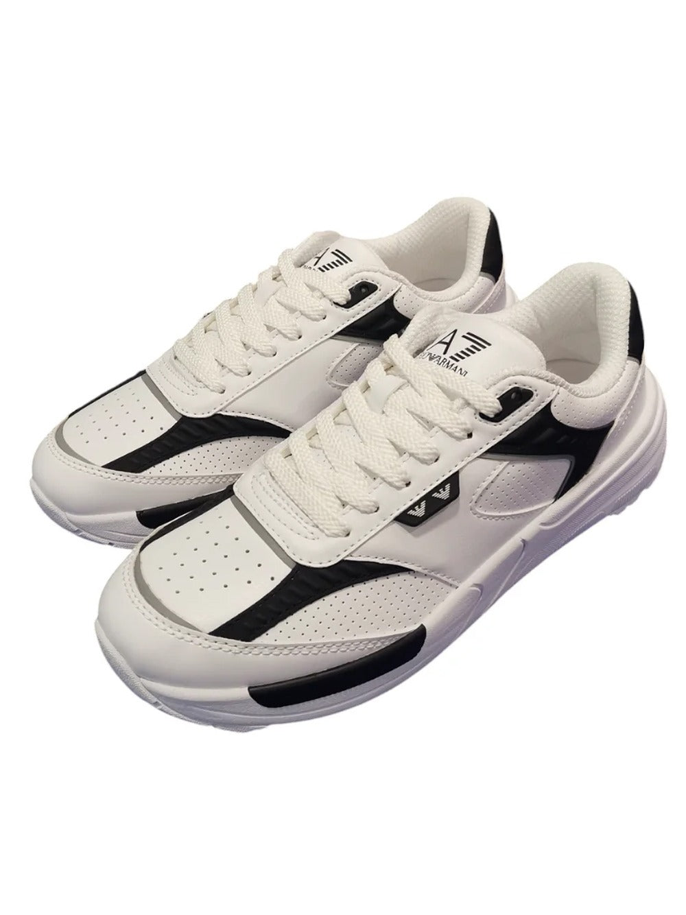 Armani EA7 Sneakers Carter in Pelle Bianco Nero