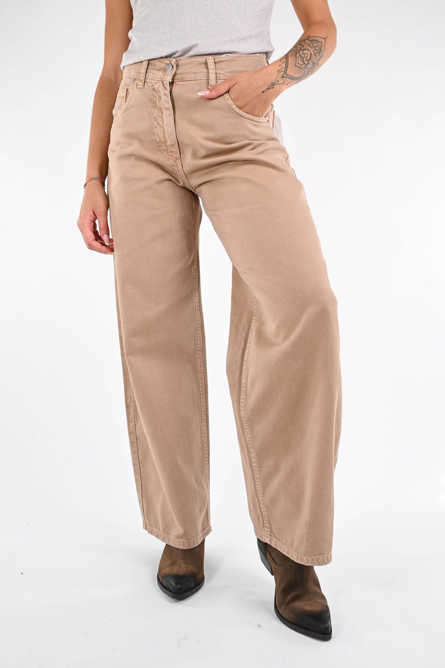Haveone Pantalone Palazzo Modello Bella Bull Beige
