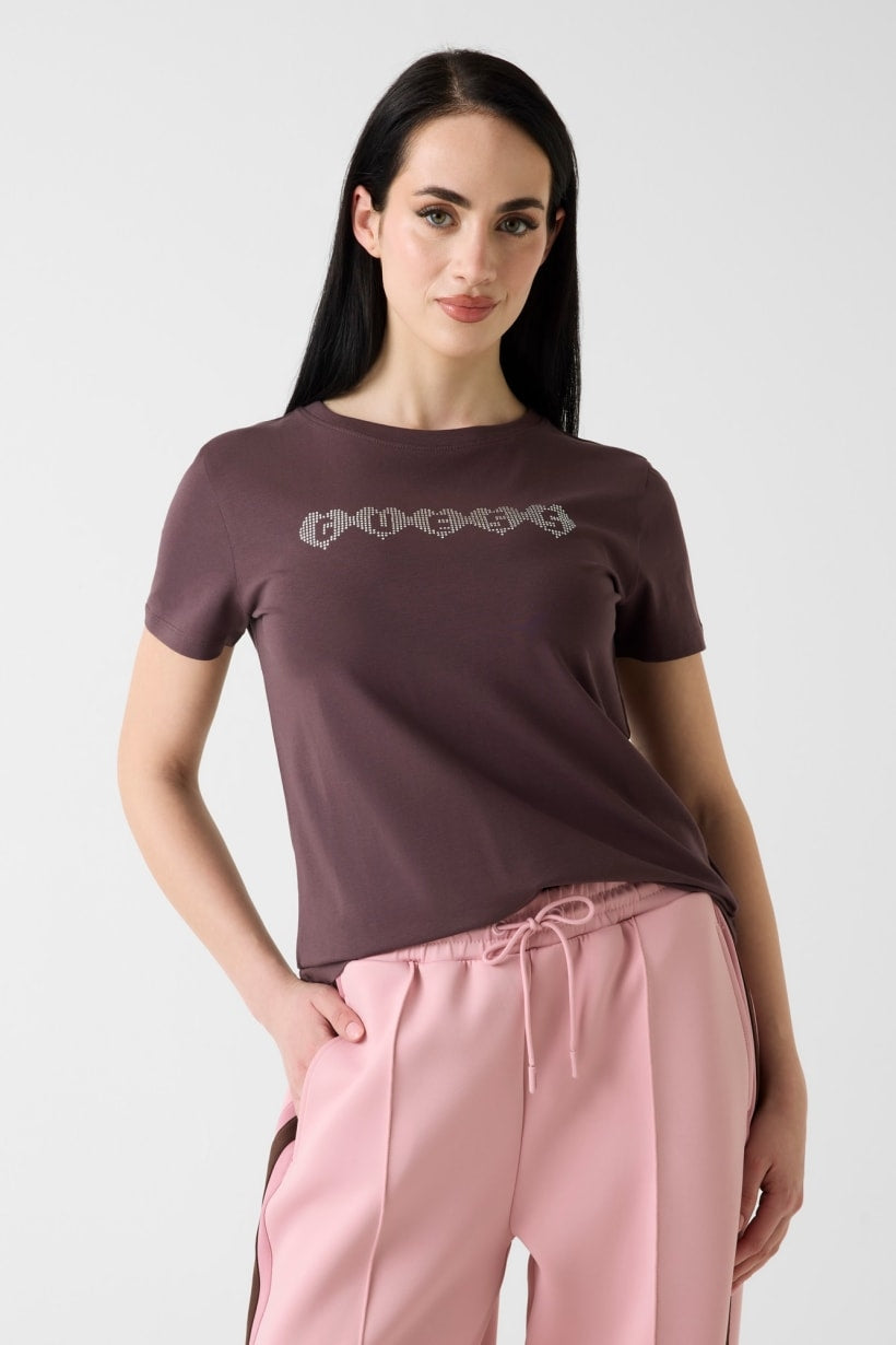 Guess T-shirt con Logo Strass