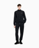 Armani EA7 Tuta con Logo Series in Jersey Misto Cotone Nero