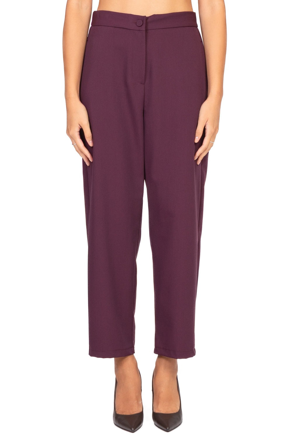 VICOLO Pantalone Carrot con Elastico Posteriore