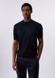 Liu Jo Maglia Manica Corta con Logo Tono sul Tono Blu