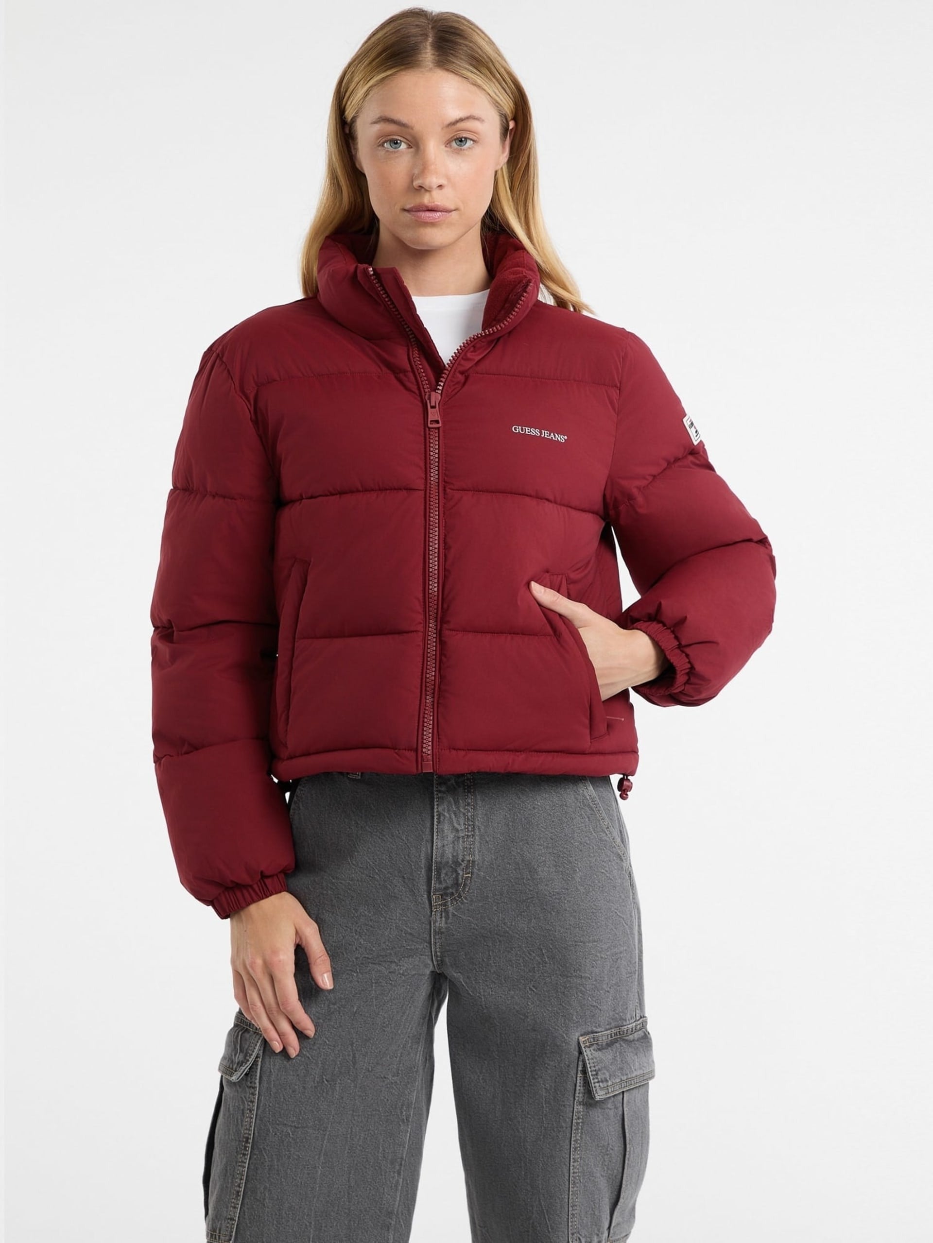 Guess Piumino Cropped  Bordeaux