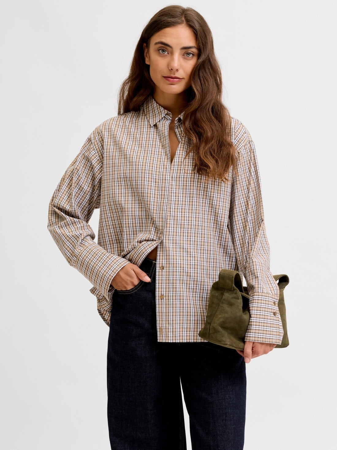 Jjxx Camicia in Popelina Beige