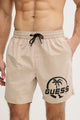 Guess Short da Mare con Logo Beige