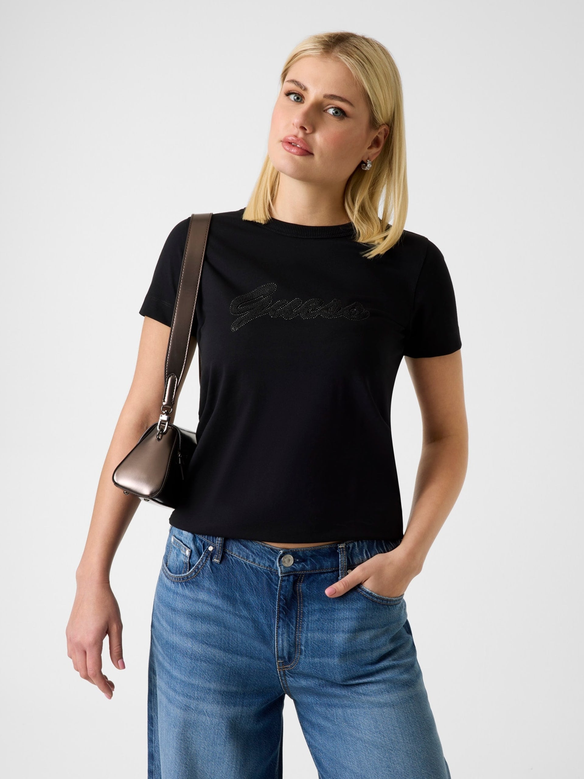 Guess T-shirt con Logo Nero