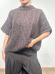 Souvenir Maglia Mohair con Trecce Marrone M