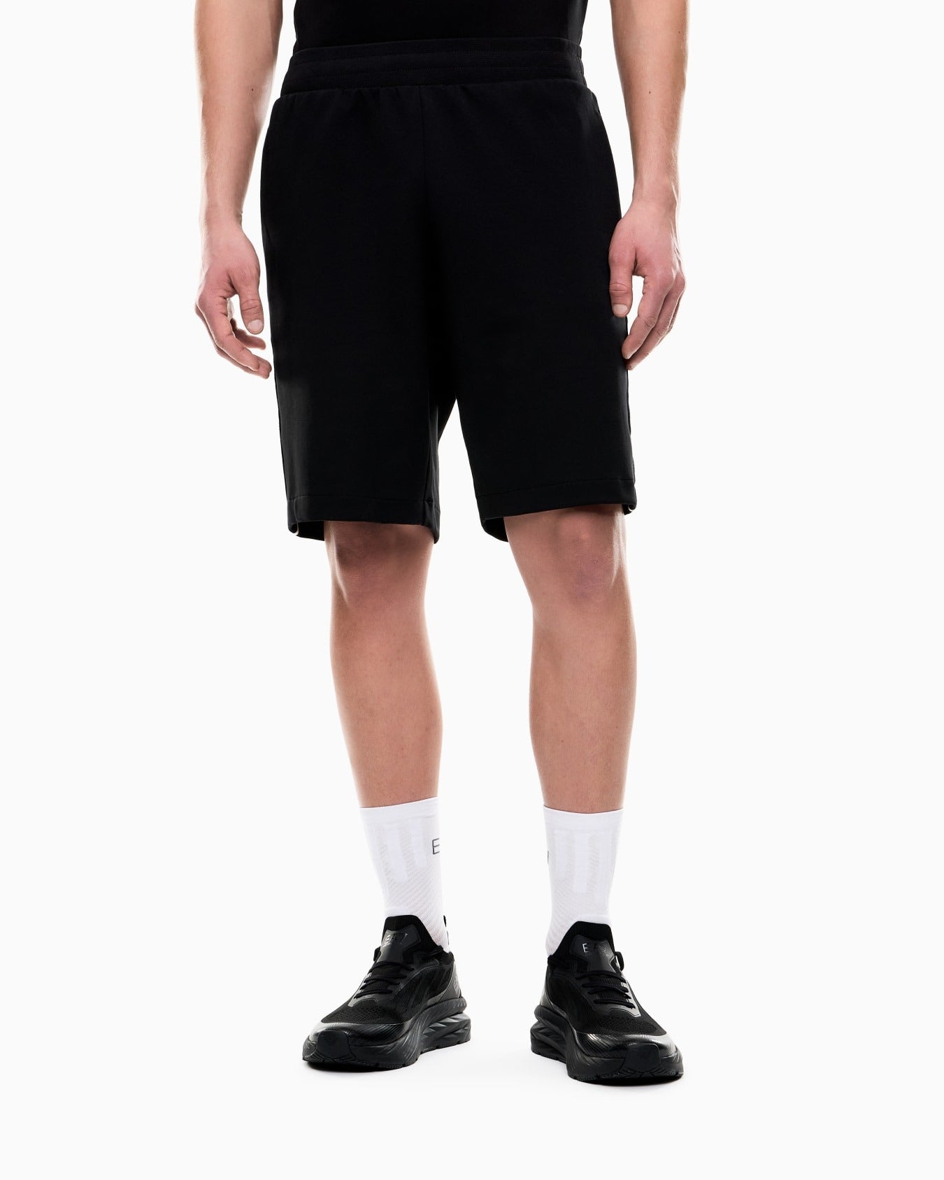 ARMANI EA7 Bermuda Logo Series in Interlok di Misto Cotone