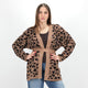 Kontatto Cardigan con Cintura Maniche Lunghe Maculato
